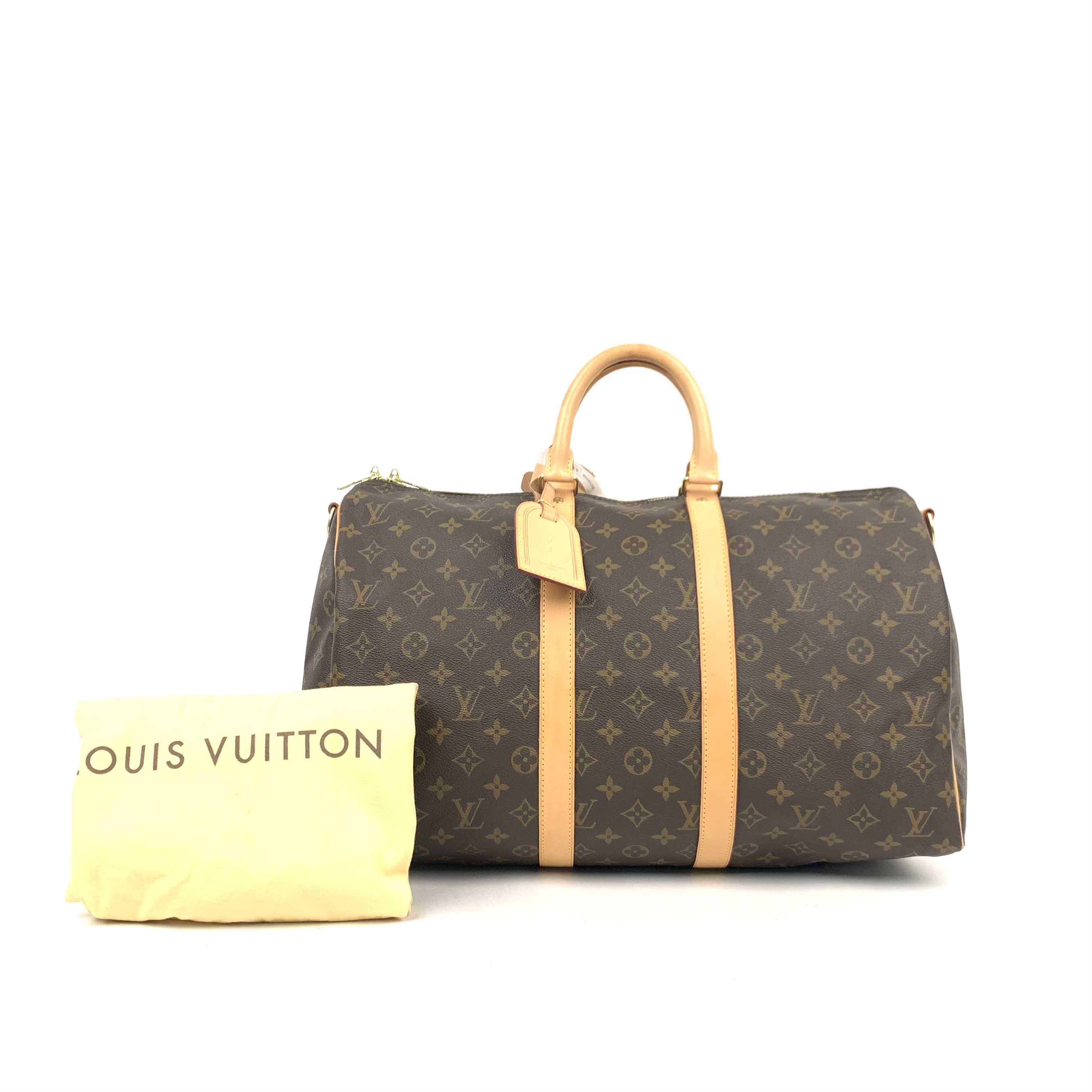 Louis Vuitton KEEPALL Shoulder Bag Coated Canvas Monogram