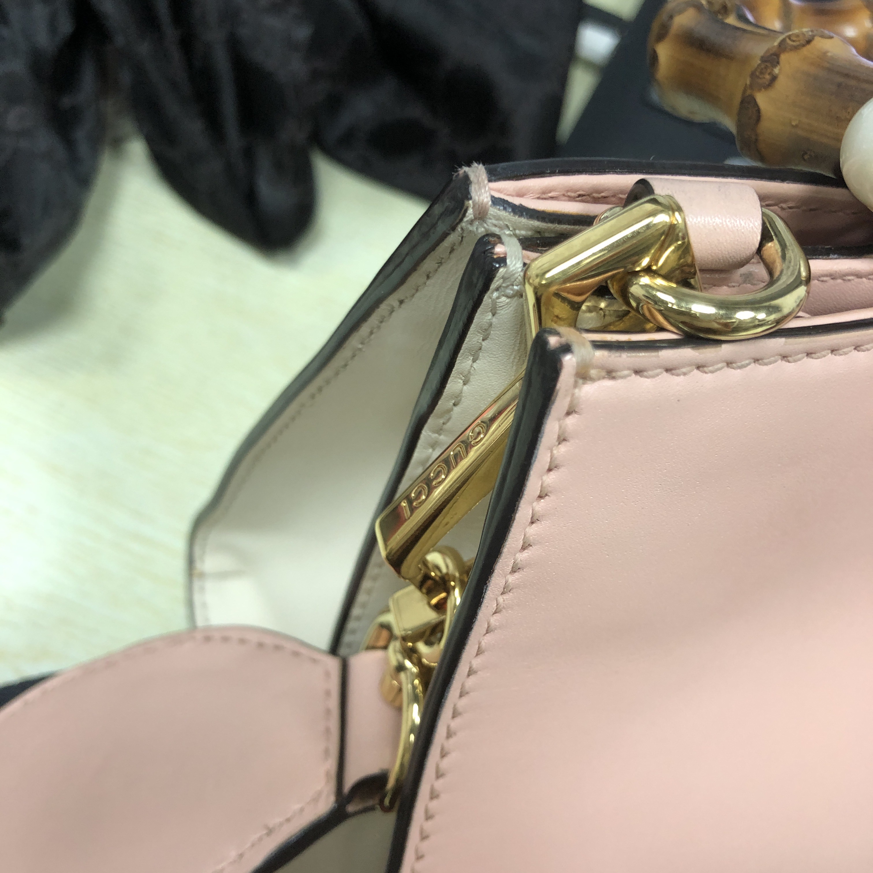 Gucci Nymphaea Shoulder Bag Cowhide Pink - Picture 5 of 13