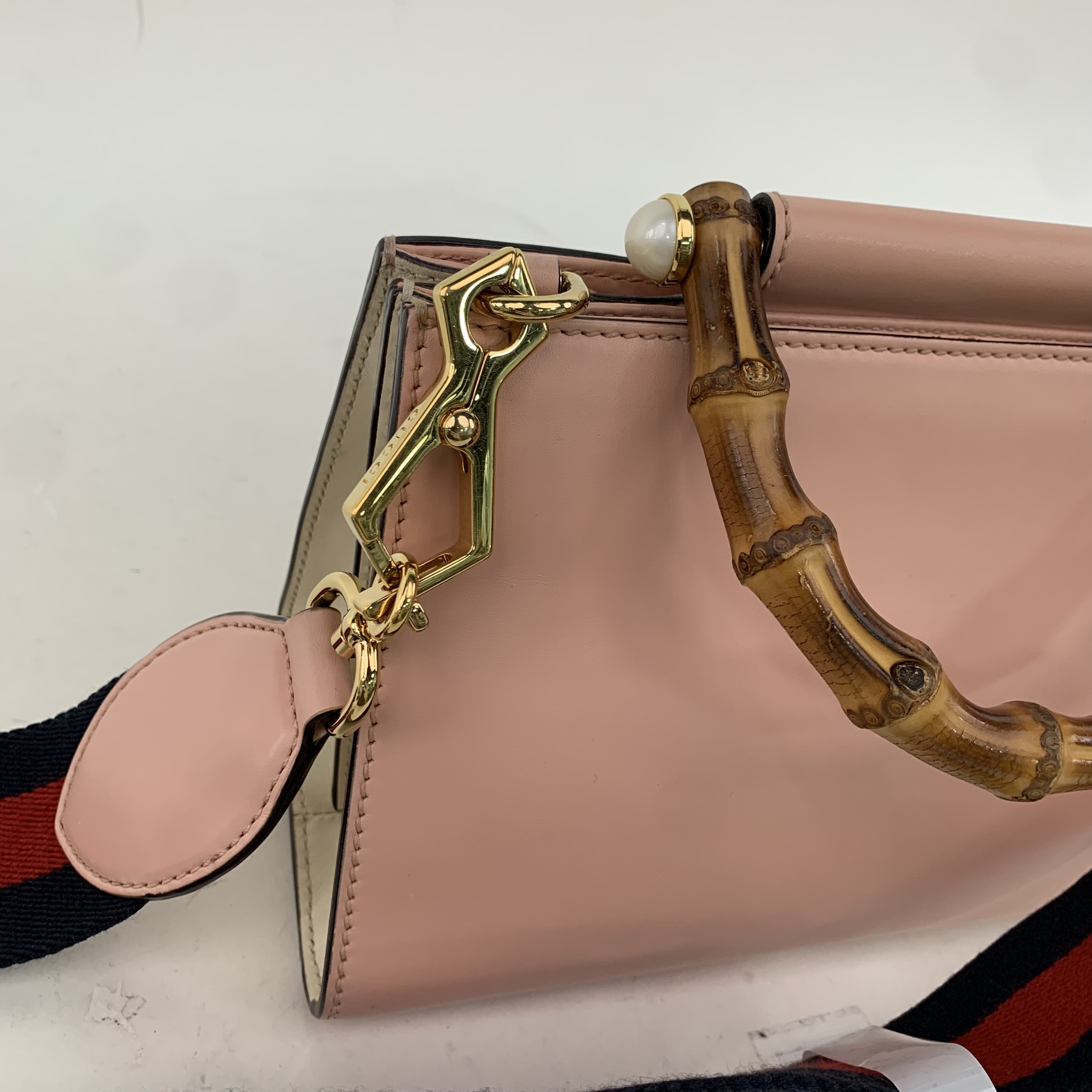 Gucci Nymphaea Shoulder Bag Cowhide Pink - Picture 9 of 13