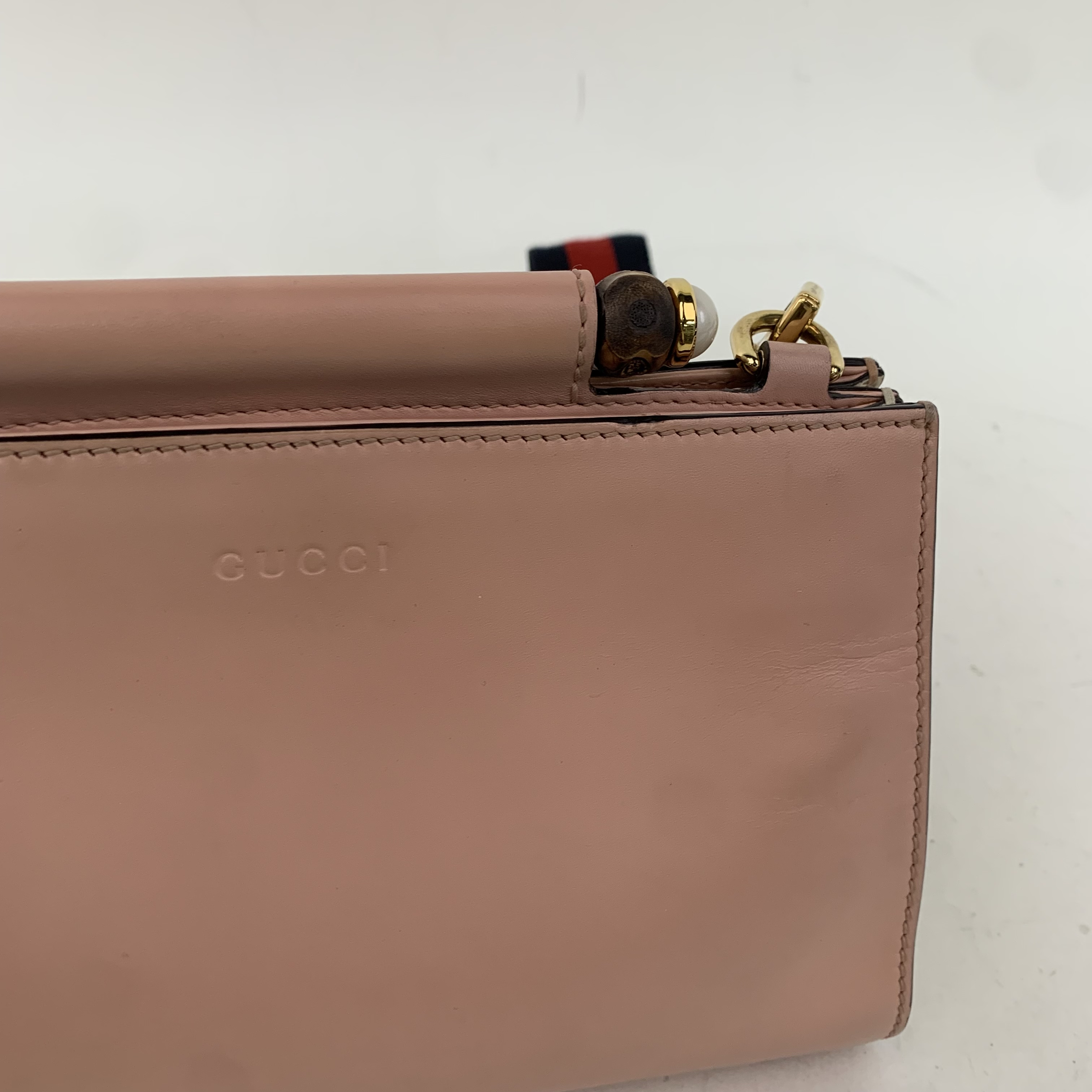 Gucci Nymphaea Shoulder Bag Cowhide Pink - Picture 10 of 13