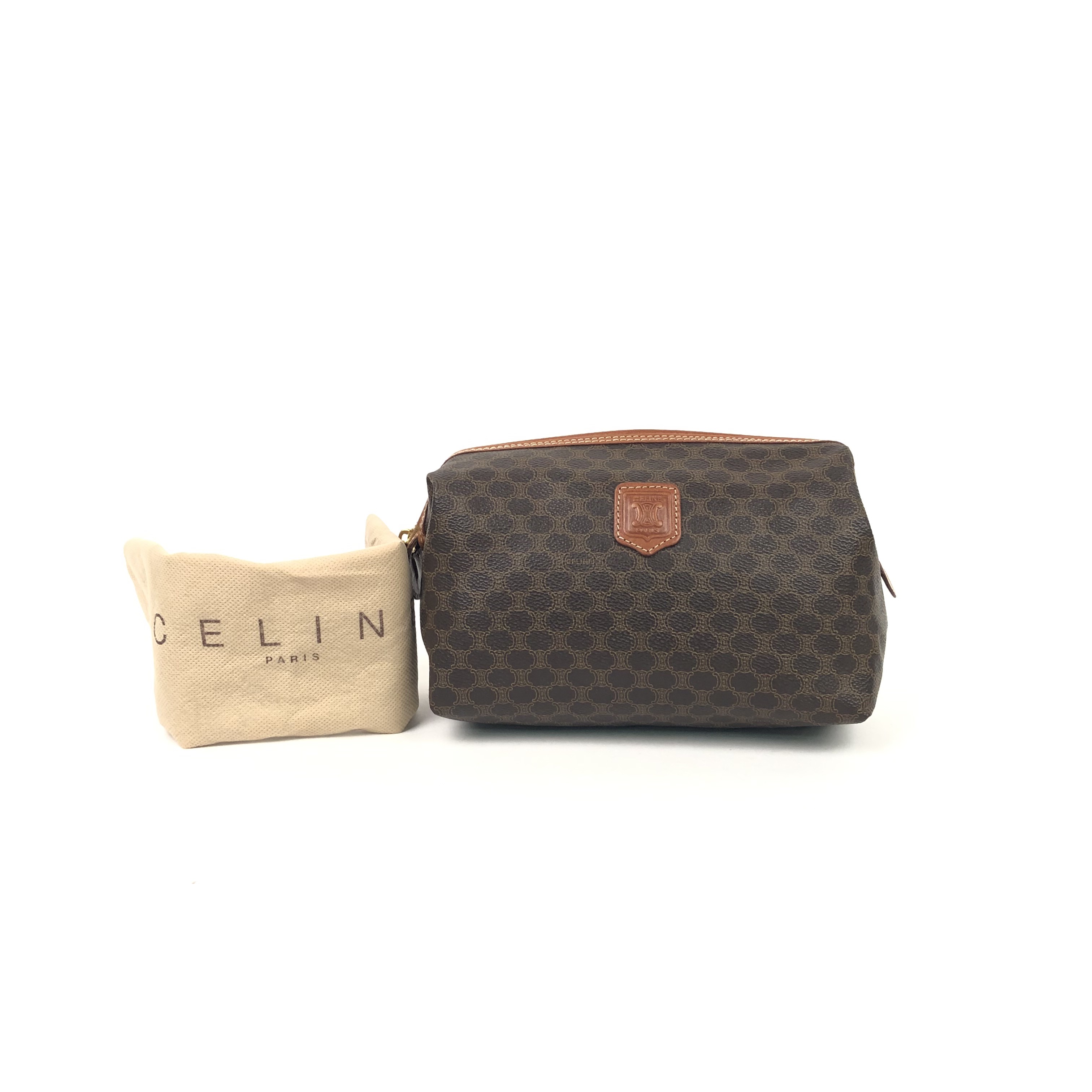 Celine/Middle aged handbag/Coated Canvas/Monogram