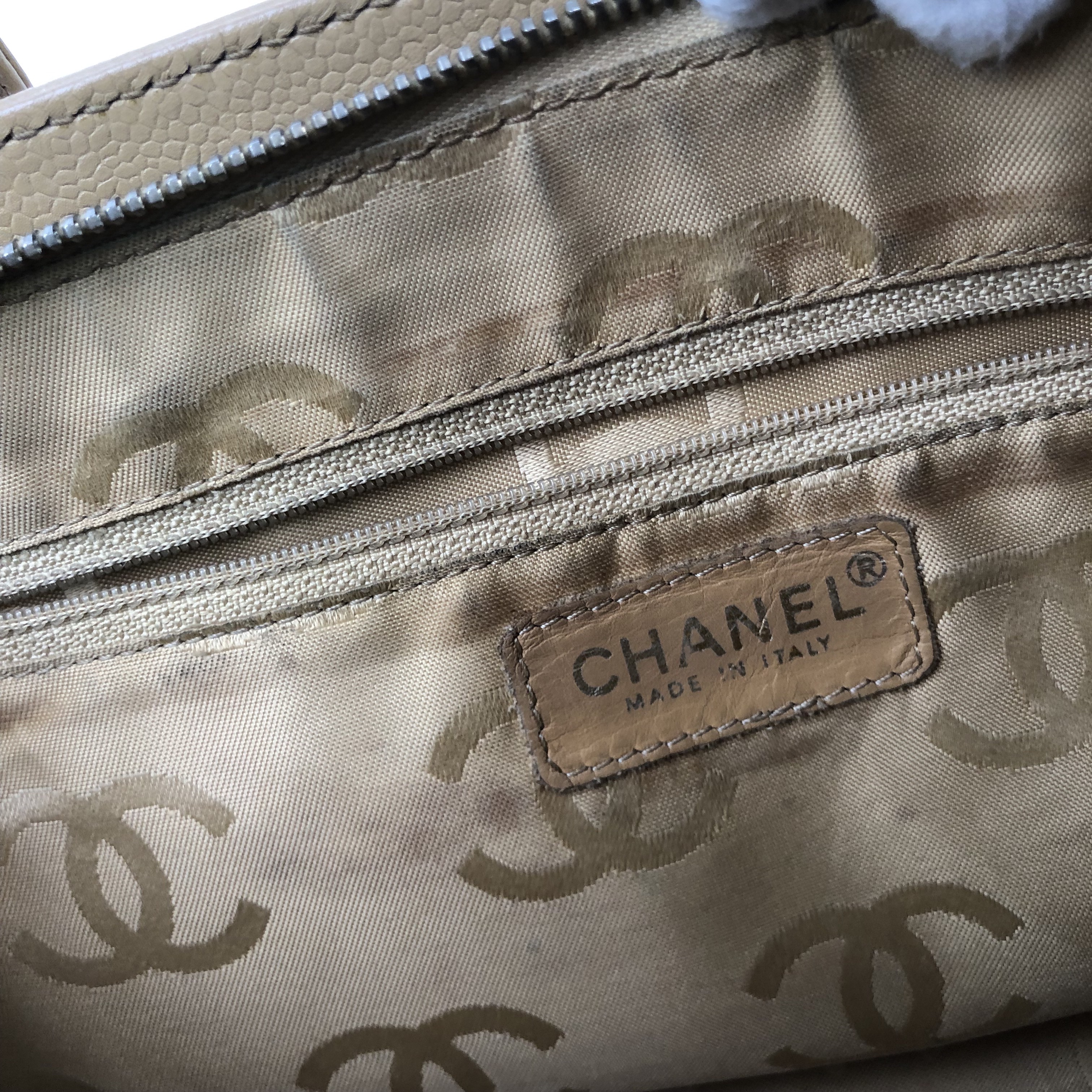 CHANEL Caviar CC Shoulder Bag Beige - Bild 11 von 15