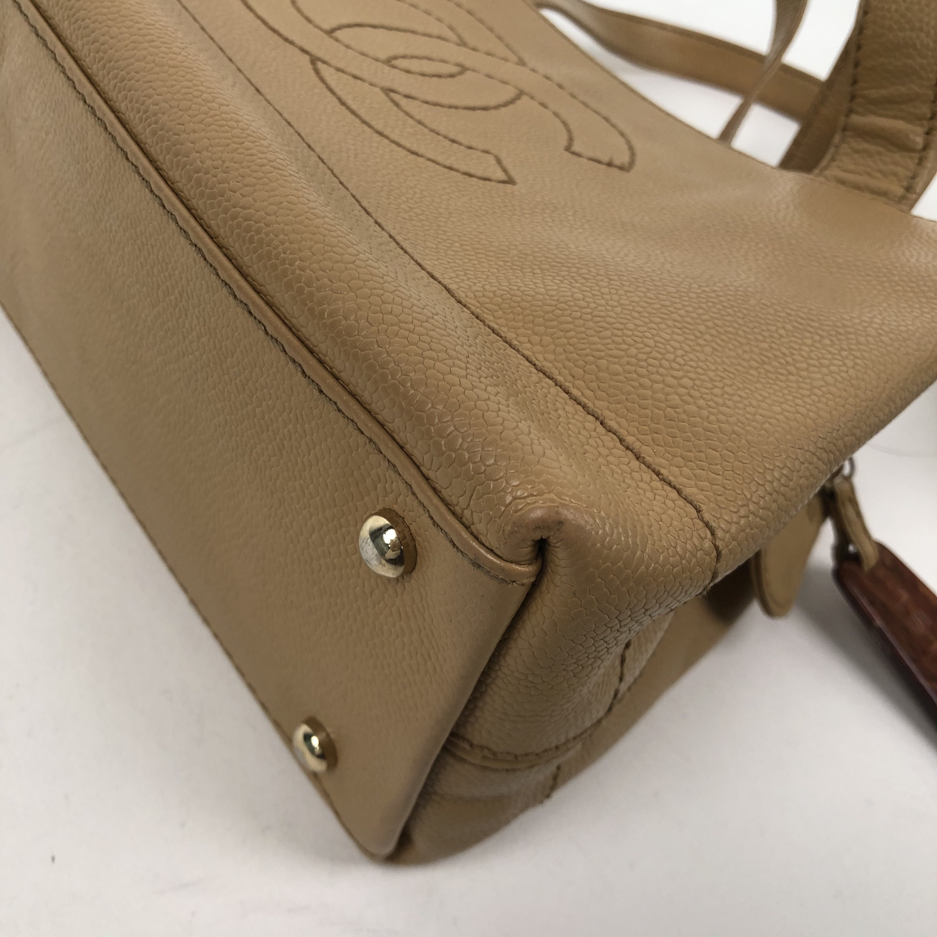 CHANEL Caviar CC Shoulder Bag Beige - Bild 8 von 15