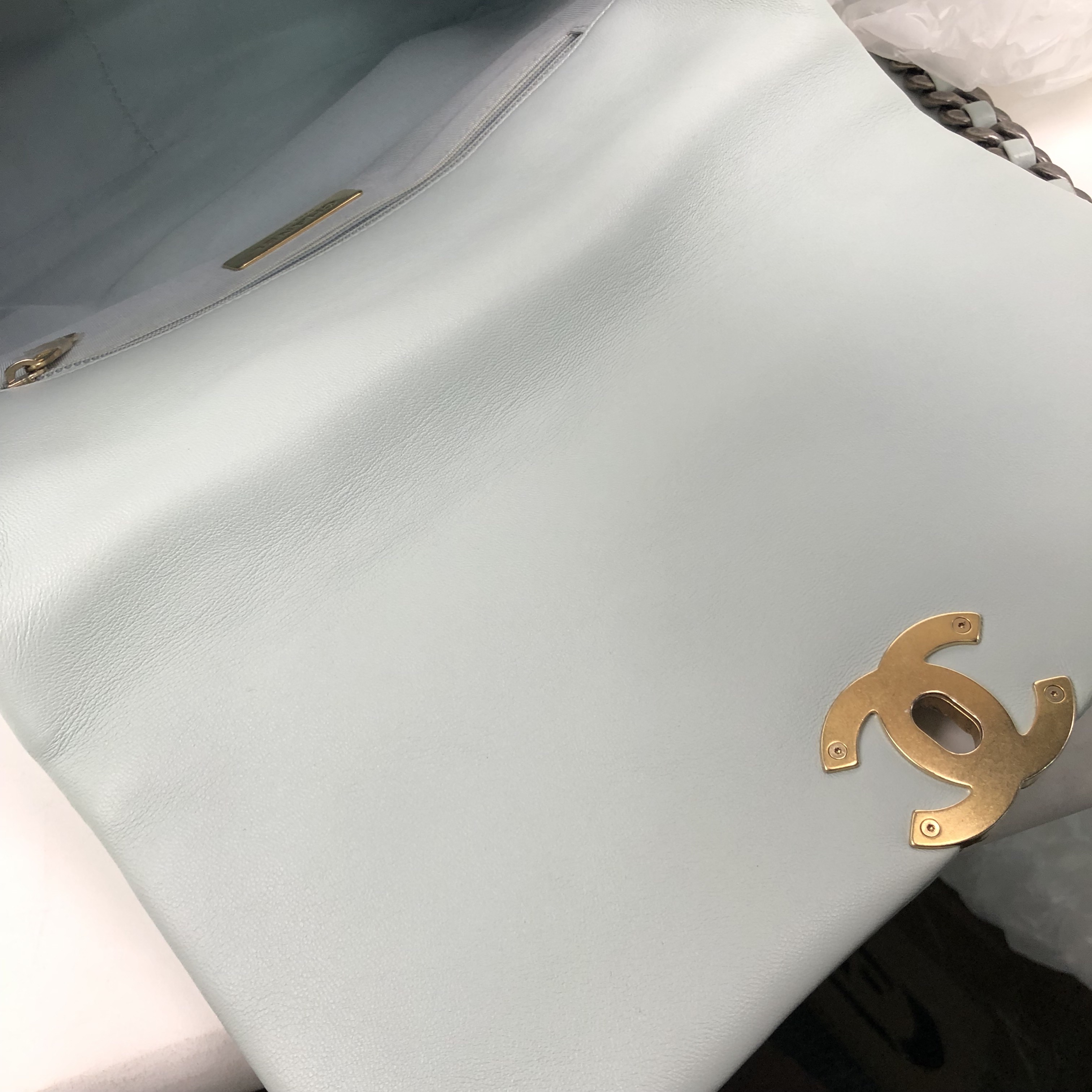CHANEL///Sheepskin/Light Blue - Picture 12 of 14