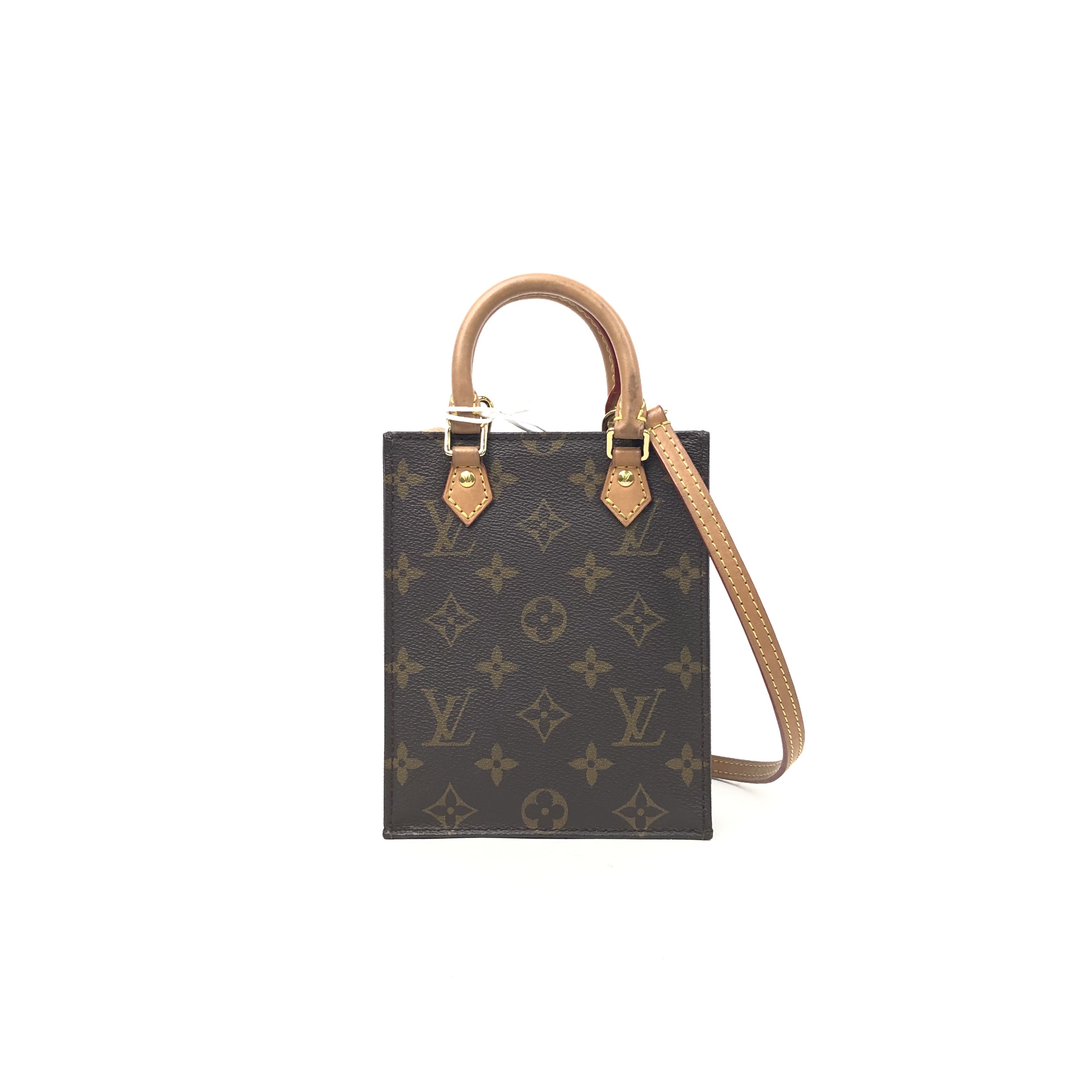 Louis Vuitton PETIT SAC PLAT Shoulder Bag Canvas Coating Monogram