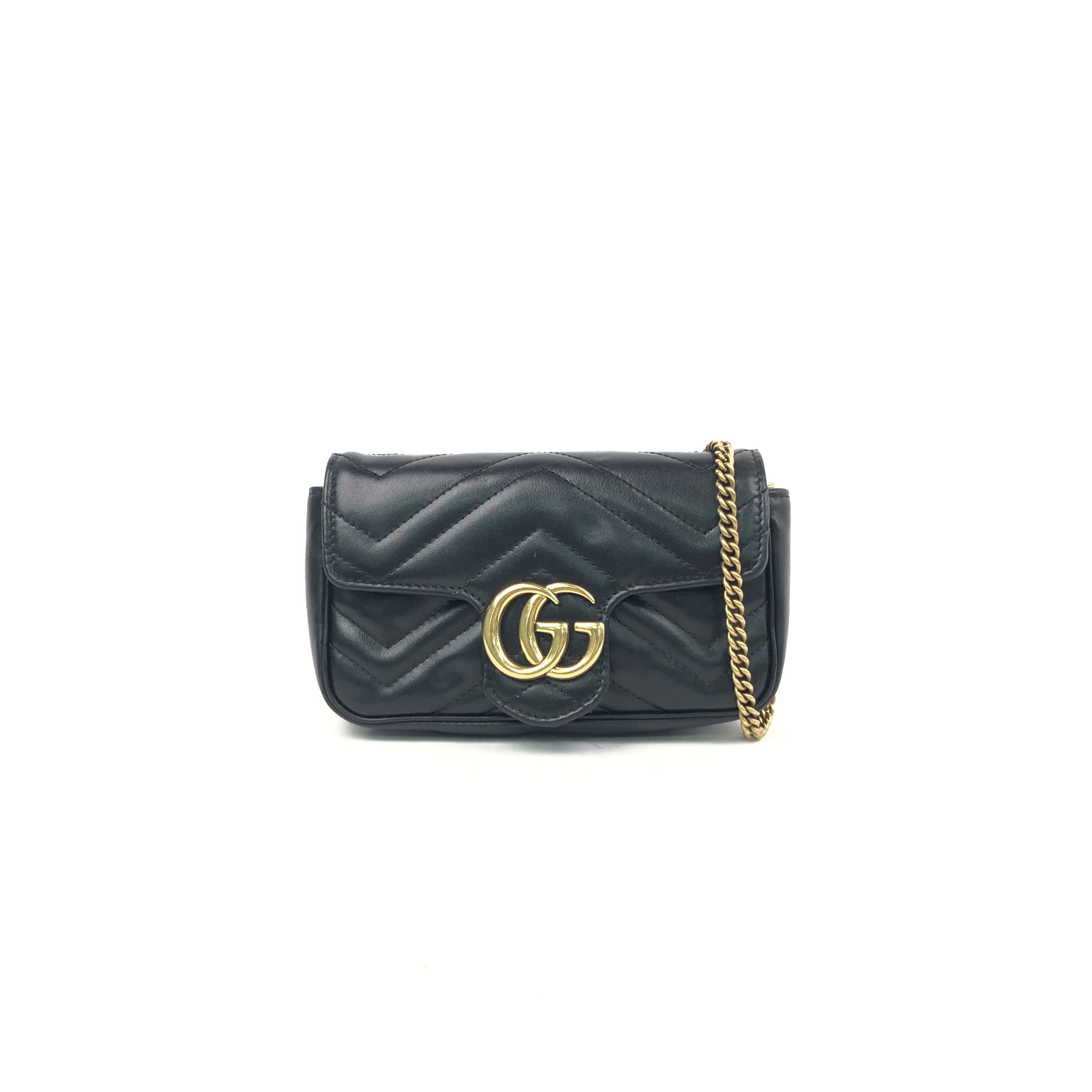 Gucci GG Marmont Shoulder Bag Shoulder Bag Cowhide Black