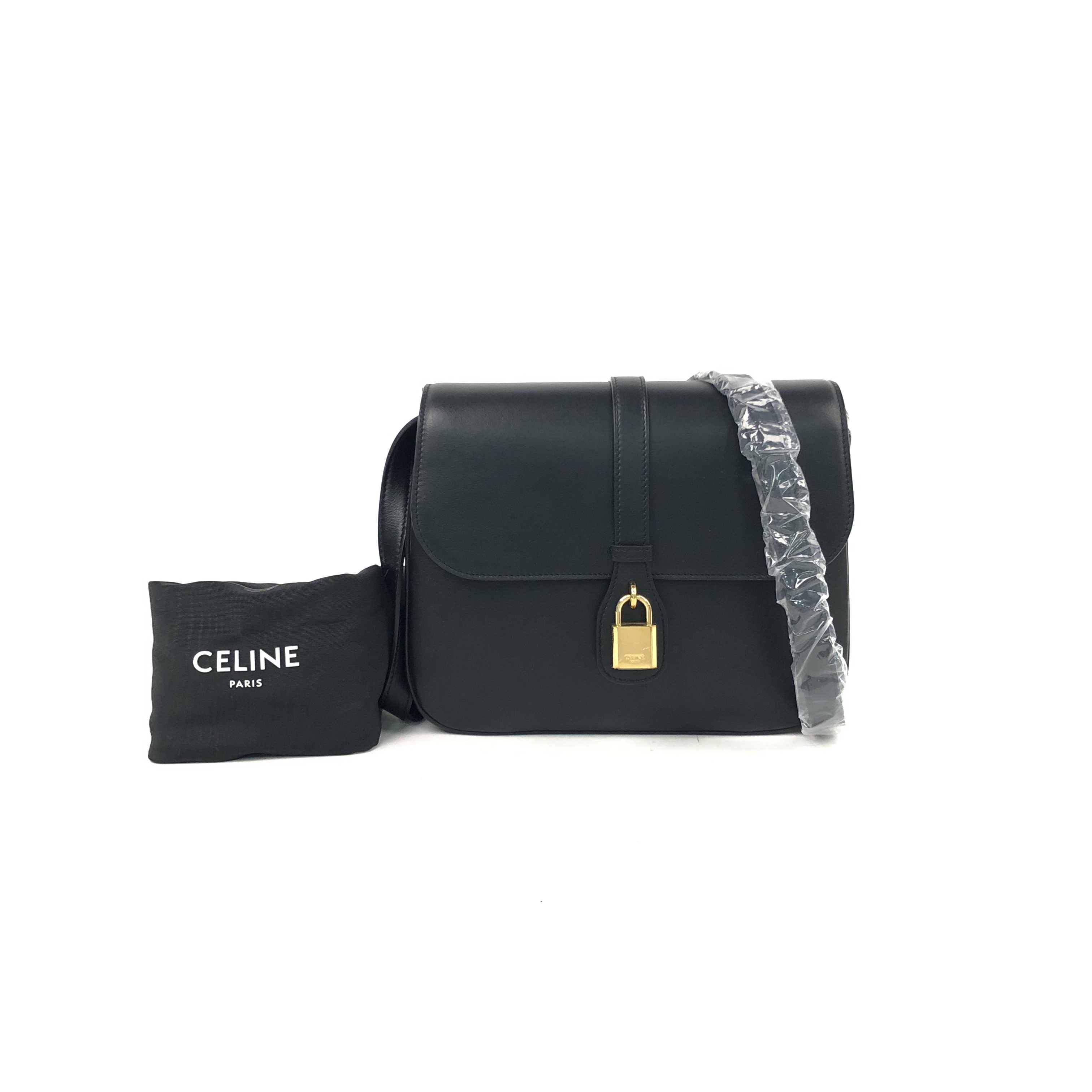 Celine  Shoulder Bag Cowhide Black