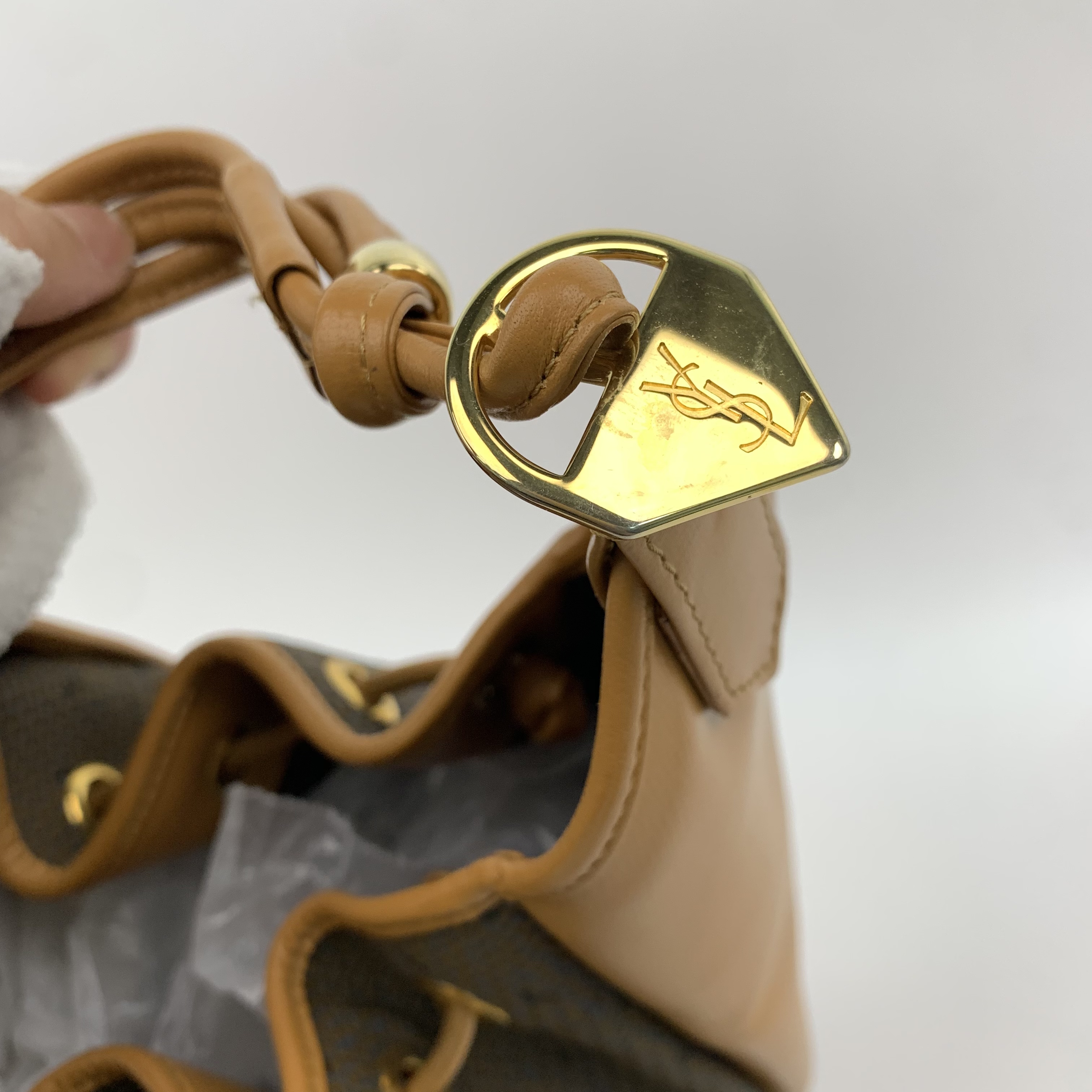 SAINT LAURENT///Cowhide/Coated Canvas/Multicolor - Picture 8 of 12
