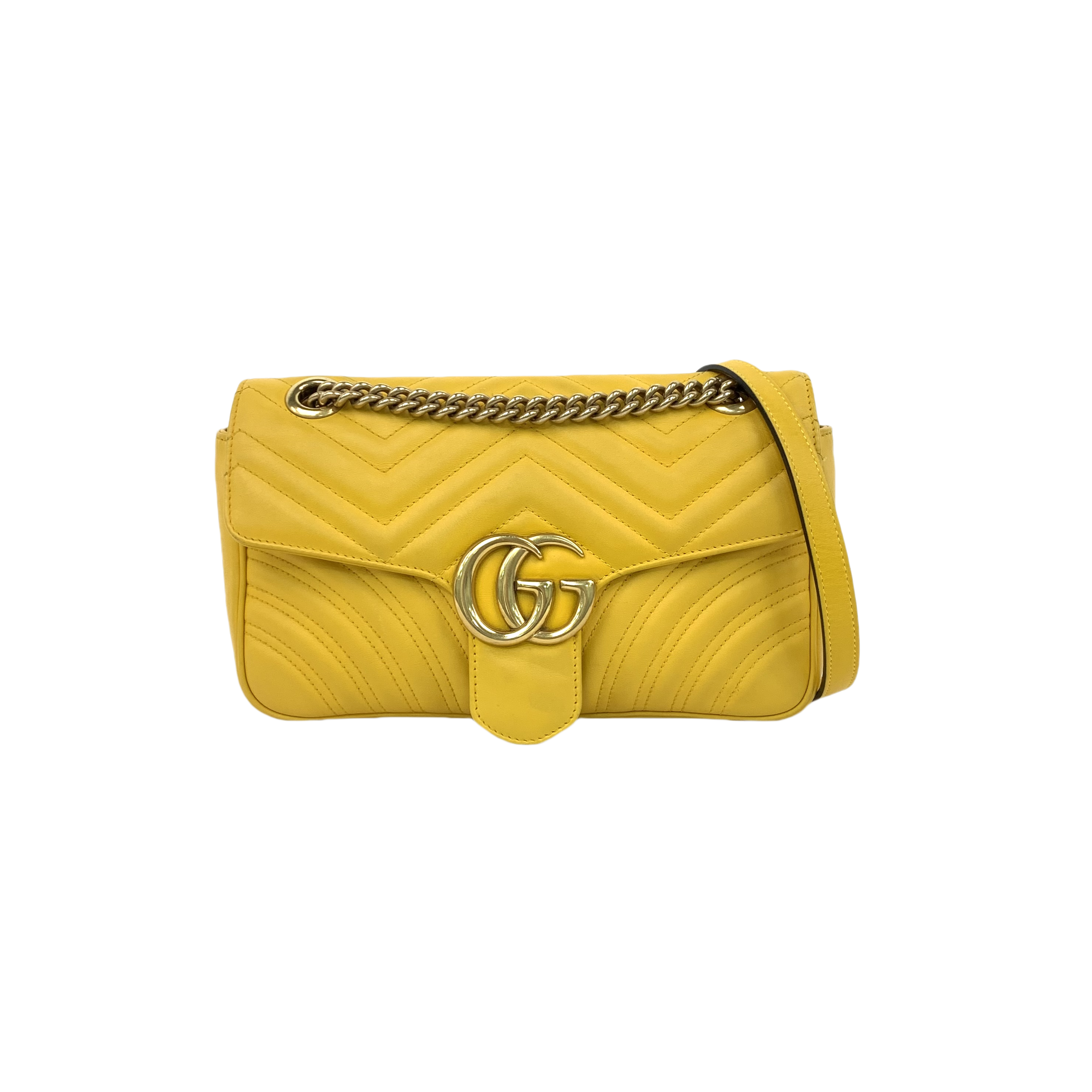Gucci  Shoulder Bag Cowhide Orange Yellow