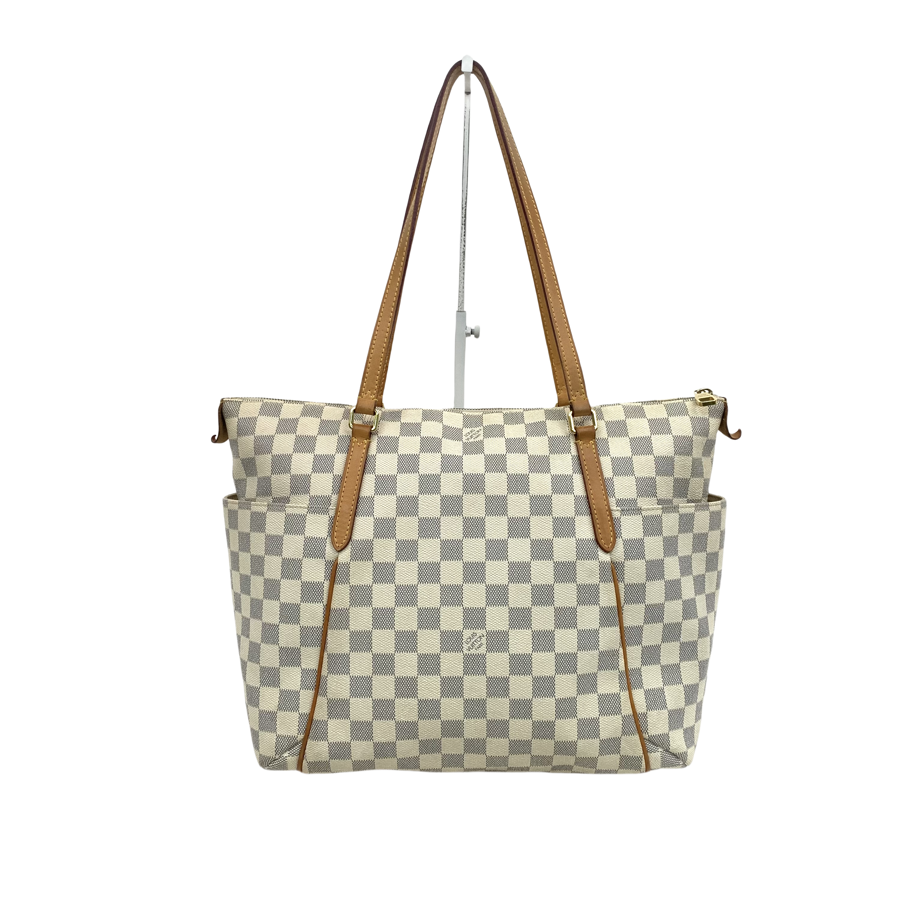 Louis Vuitton  Handbag Canvas Coating White Chess Grid